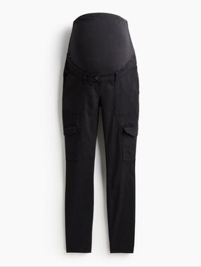 H&M Mama Black Slim Cargo Pant Size Large